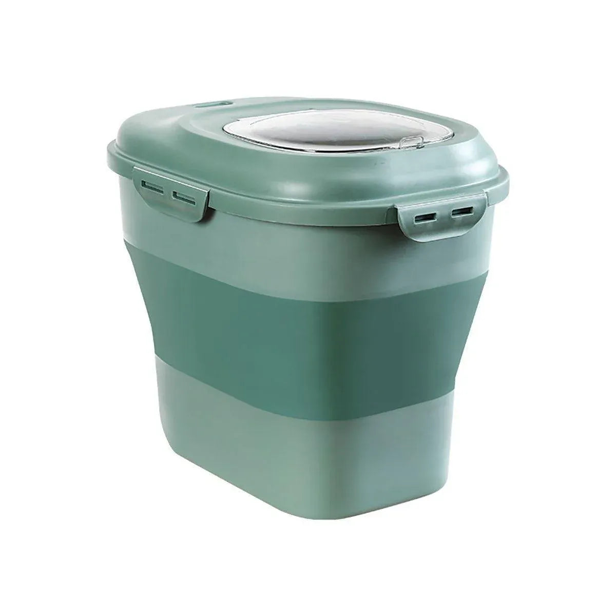 Large Capacity Pet Food Storage Box Foldable Design with Seal Lid - Green