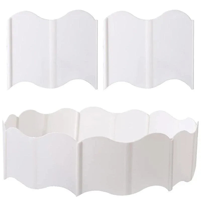 20PCS Garden Edging Fence Decorative Plastic Lawn Border Panels Landscaping - White
