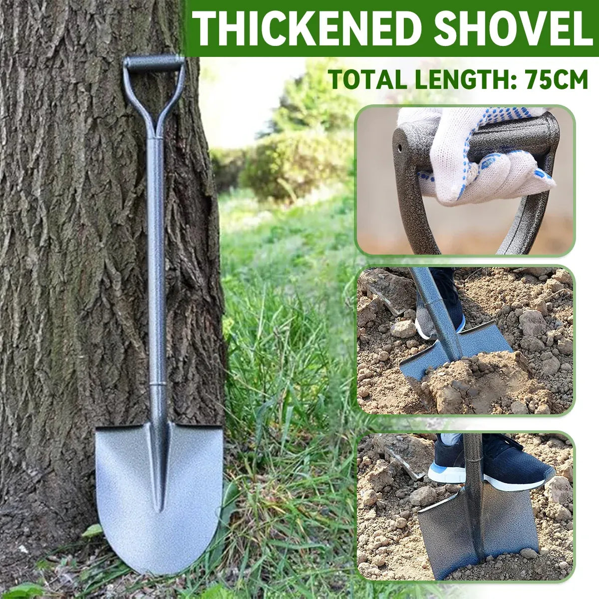 Full Steel Shovel Flood Control Garden Tool Heavy Duty Durable Sturdy Emergency
