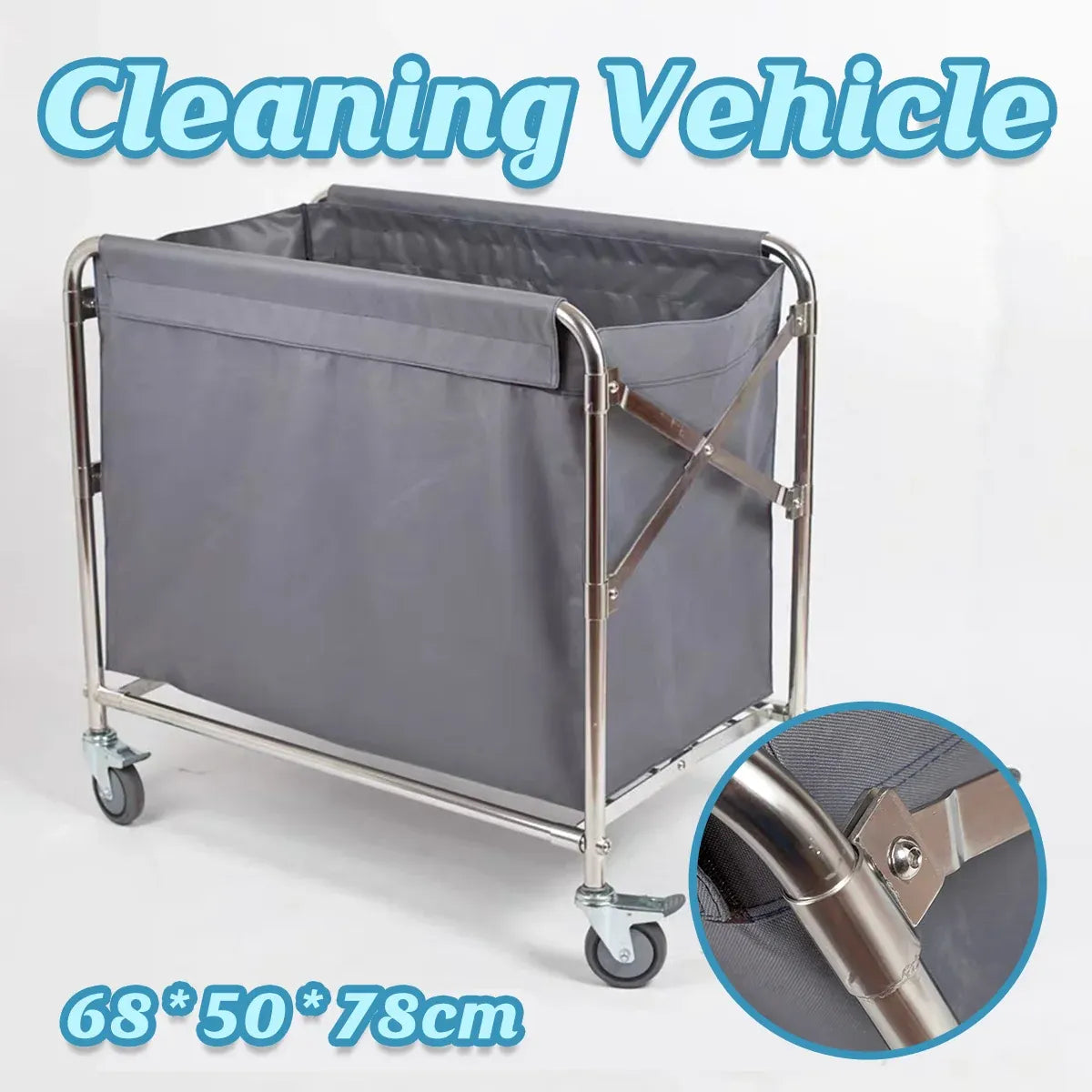 Multi Functional Hand Pushed Cloth Cleaning Service Cart Hotel Guesthouse Rooms