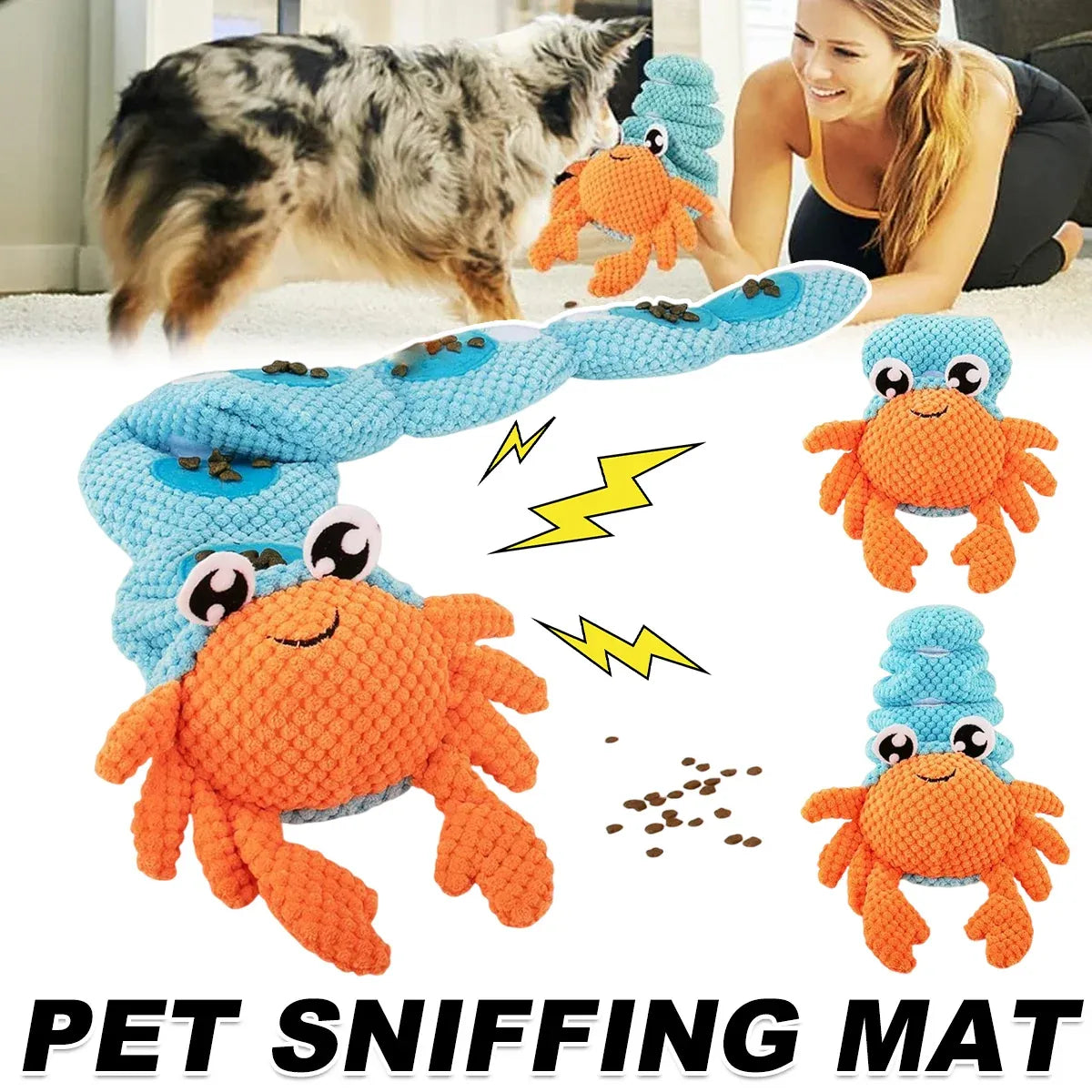 Foldable Pet Sniffing Mat Non Slip Fabric Anti Tear Durable for Dog Cat Training