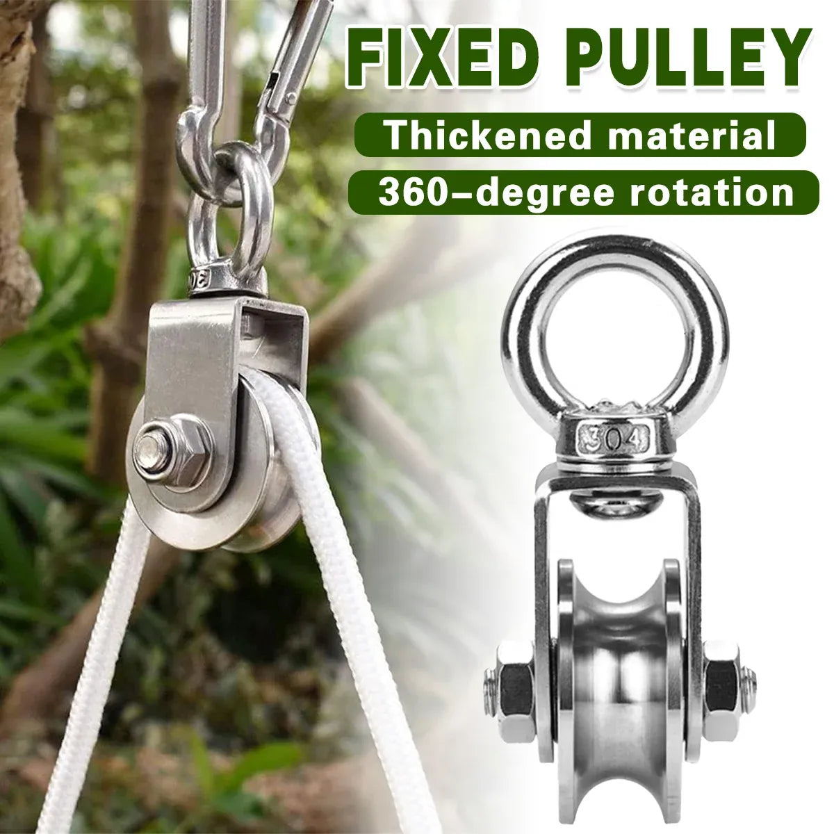 Stainless Steel Pulley Wheel Lifting Ring Wire Rope Roller For Hoist Rail
