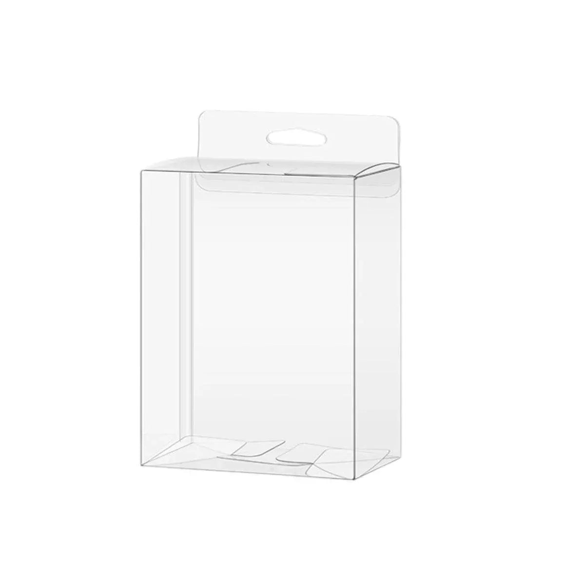 50pcs Transparent Gift Boxes with Hooks Clear Packaging Storage Containers - 7x2.5x15cm