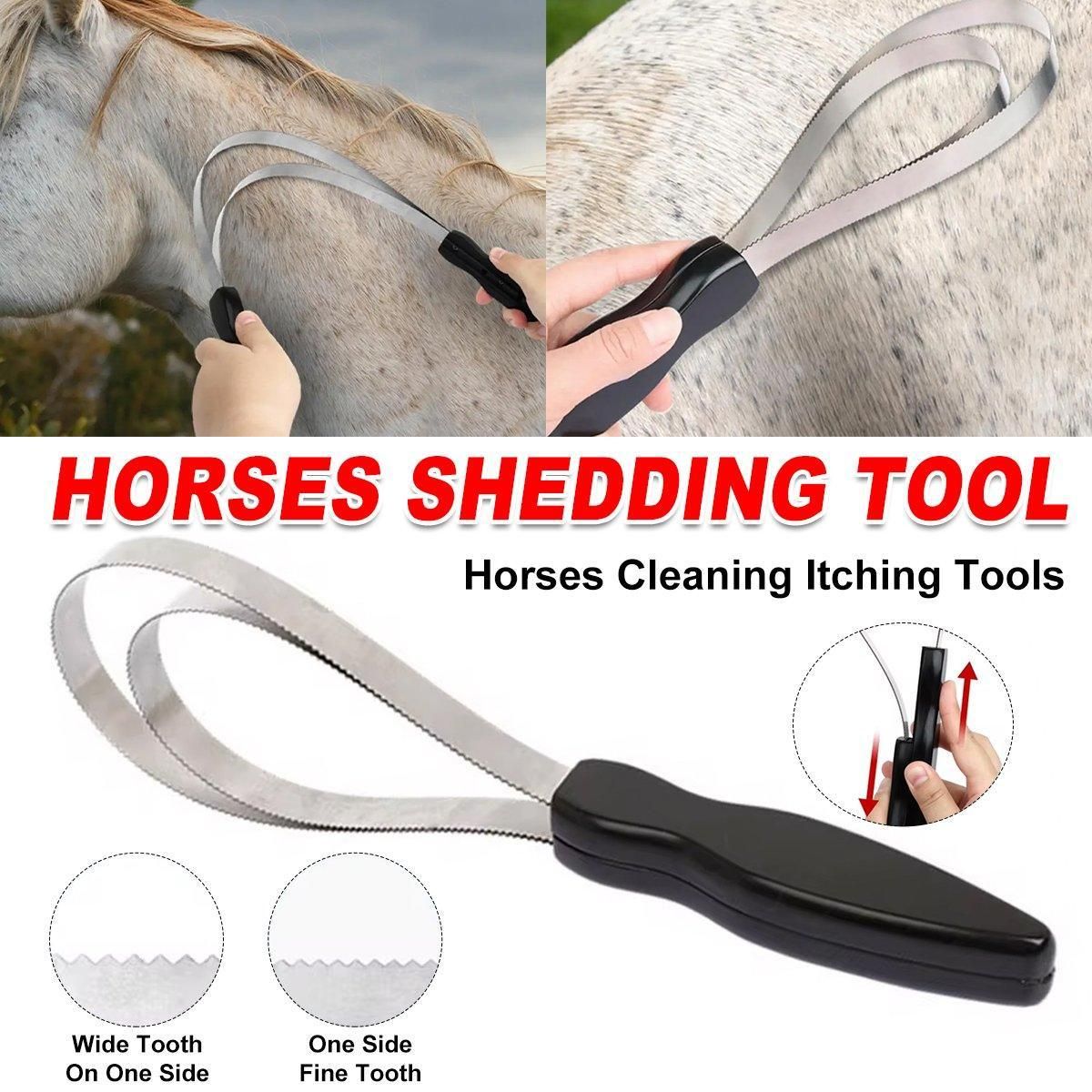Dual-Sided Horse Sweat Scraper & Shedding Tool