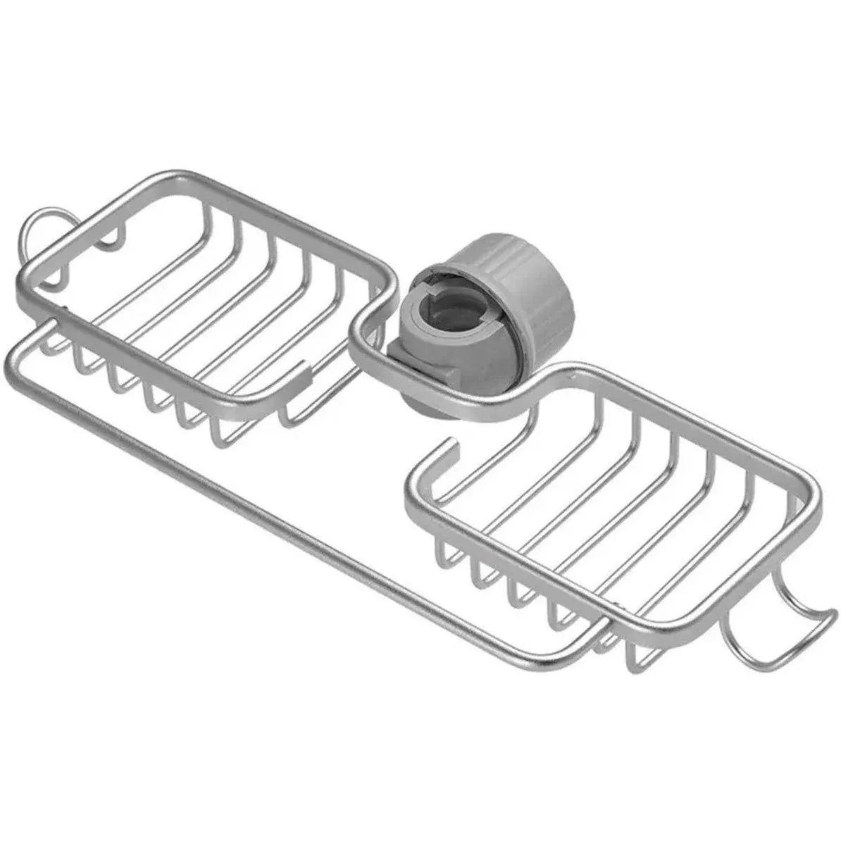 Multifunctional Faucet Shelf Kitchen Storage Sink Draining Basket Household Rack - Silver