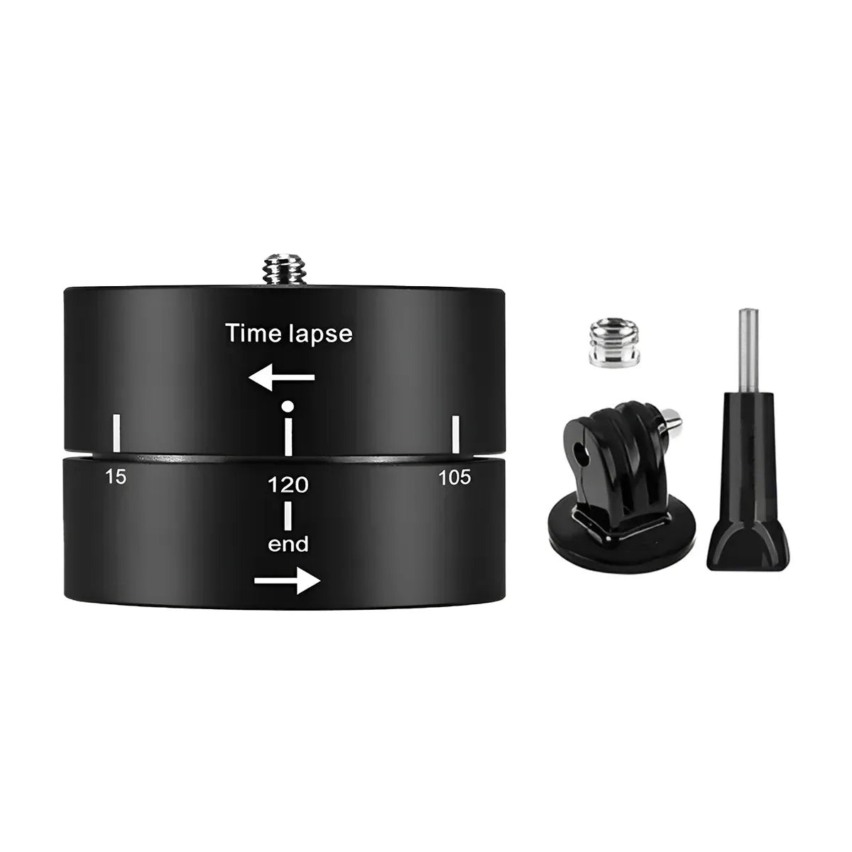 Action Camera 360Β° Rotating 60/120min Time Lapse Timer Tripod Head Adapter Gopro - 120min