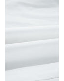 White Bow Knot Cutout Back Loose Fit 3/4 Sleeve Blouse - S