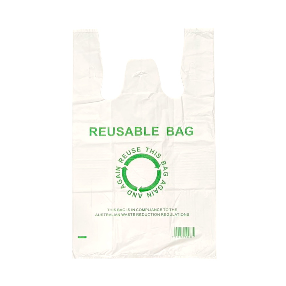 245pcs Jumbo 45Γ74cm Eco Reusable Plastic Singlet Shopping Grocery Bags Big