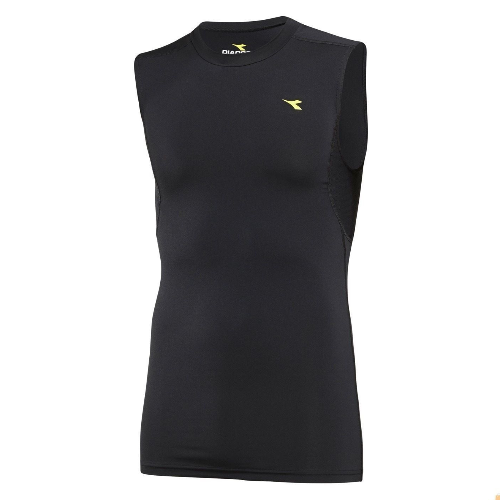 Diadora Mens Compression Sleeveless Muscle Top Gym Thermal - Black - XXL