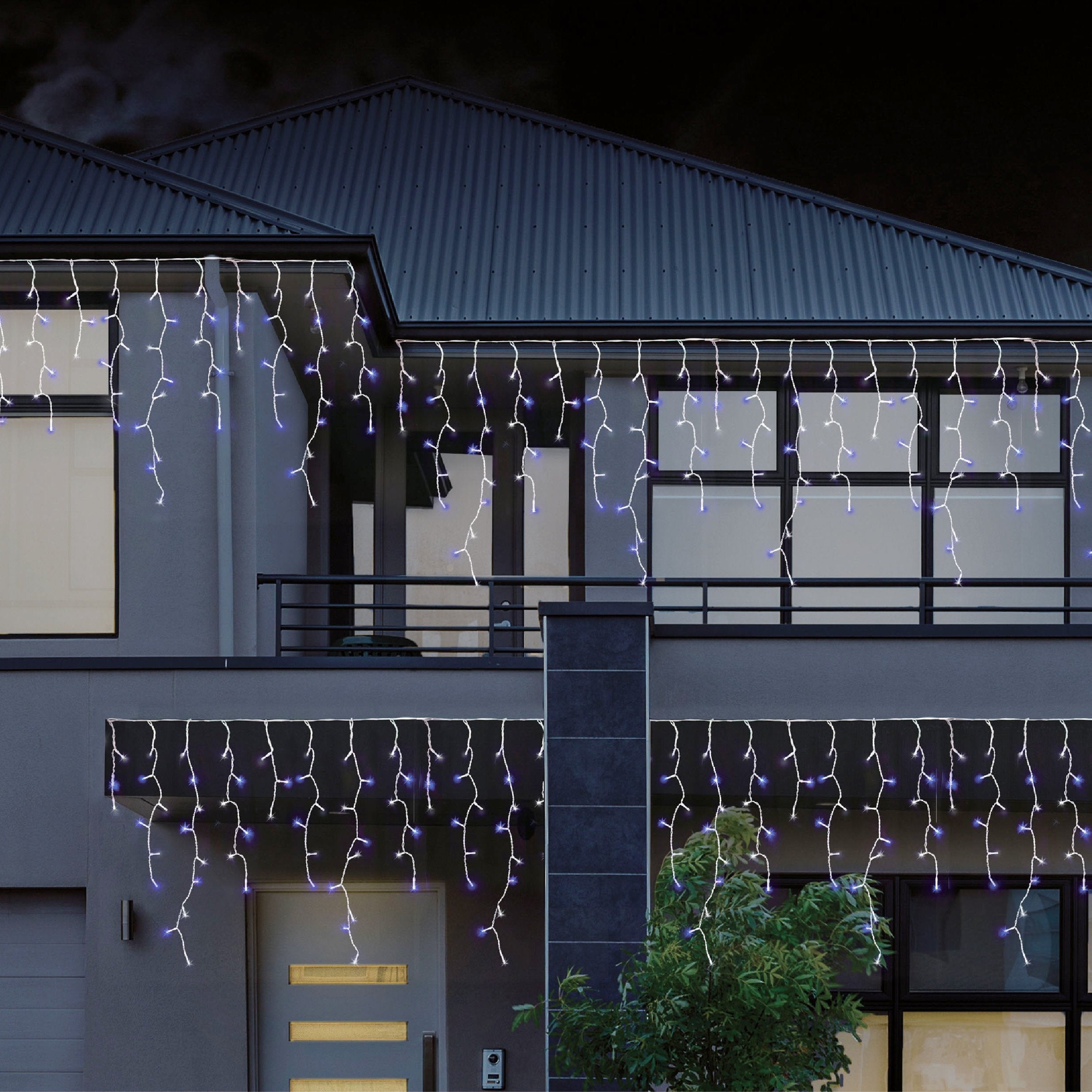 480 LEDs Snowing Icicle Lights β available in 4 Colors - Cool White
