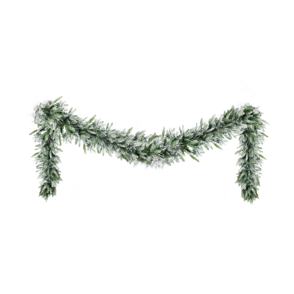 Jingle Jollys 3M Christmas Garland Pre-lit LED Lights Snow Frosted Tips Decor
