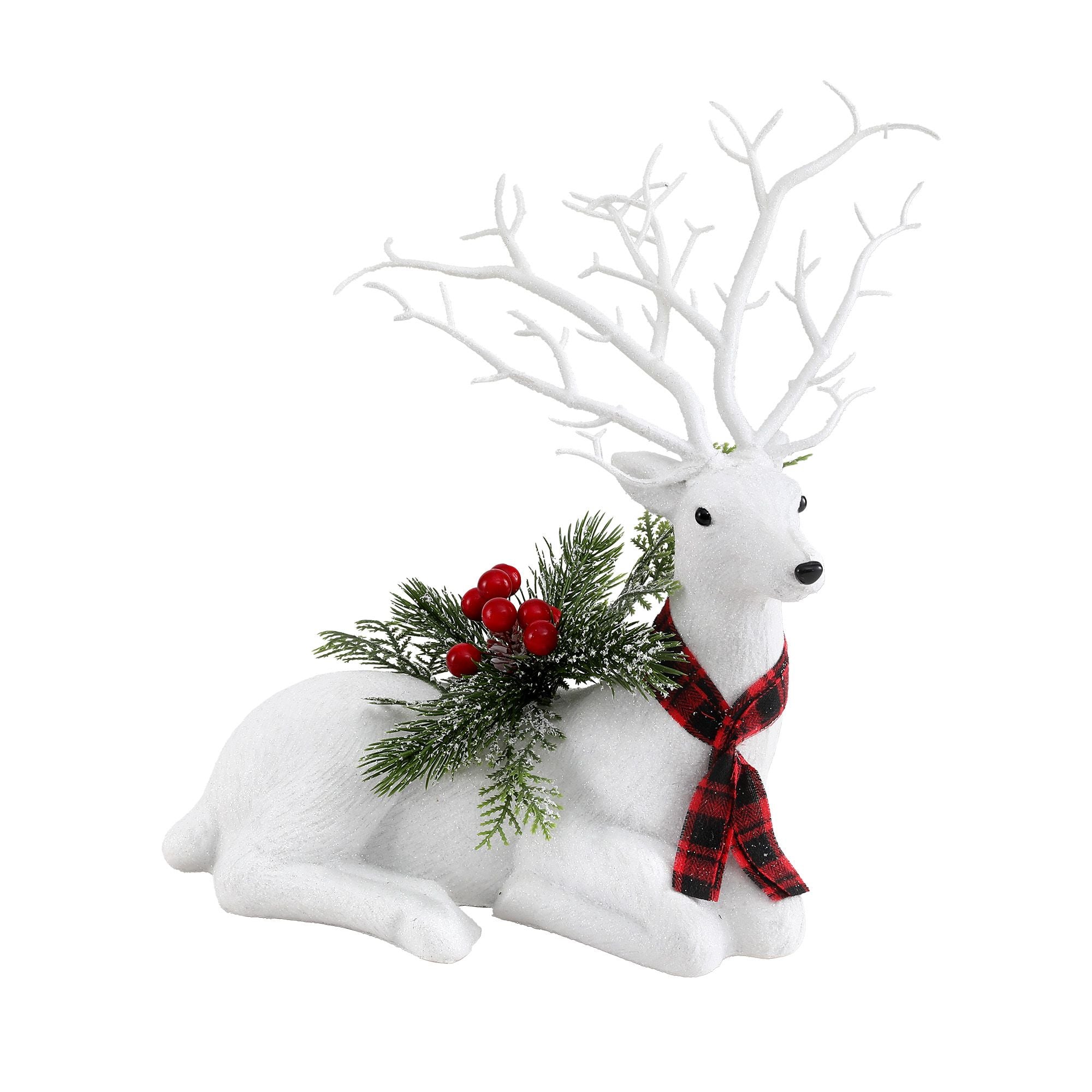 Jingle Jollys Christmas Reindeer 32cm Glitter Deer Ornaments Party Decorations