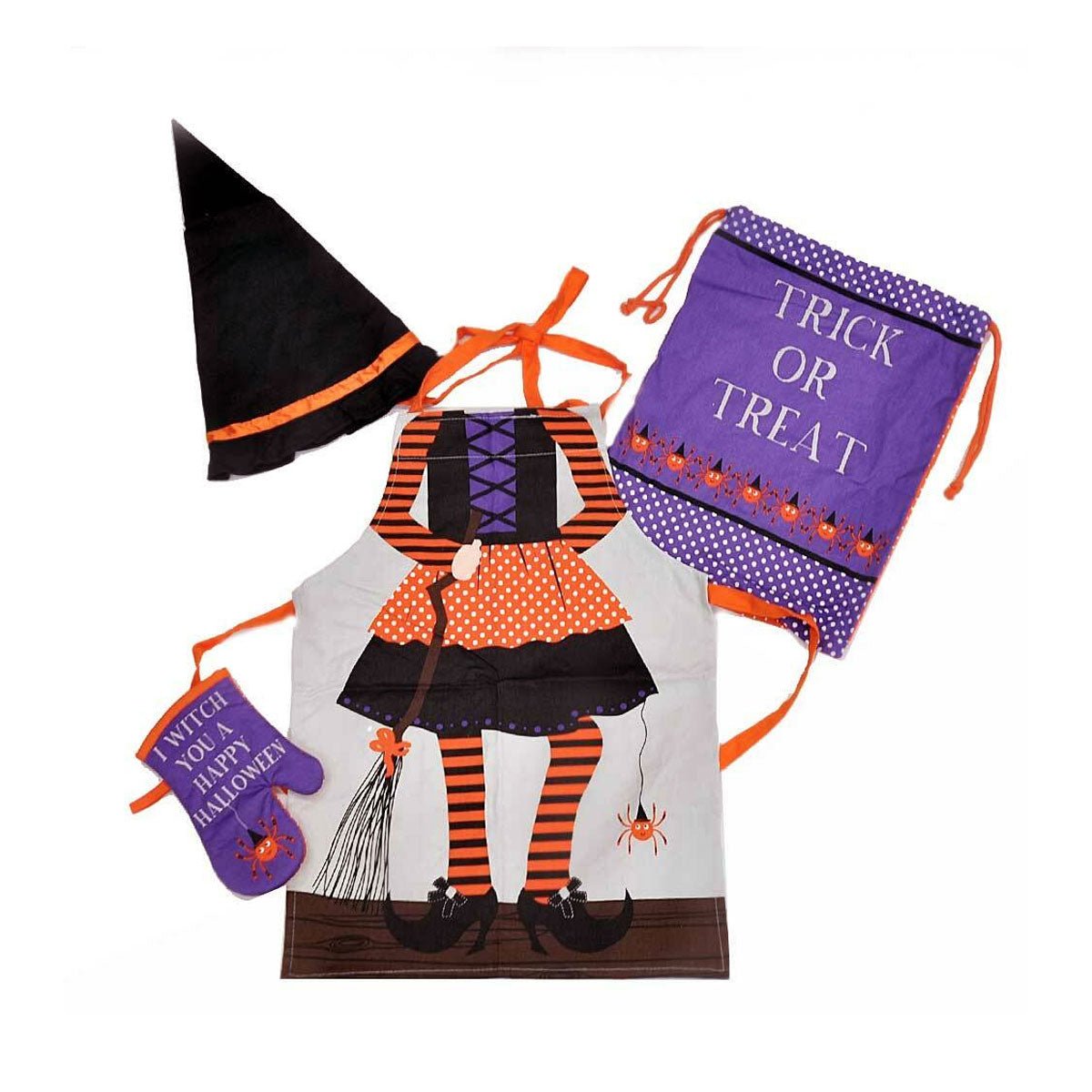 Cubby House Kids Set of 4 Witchy Children Kids Halloween Kitchen Chef Set - NuSea