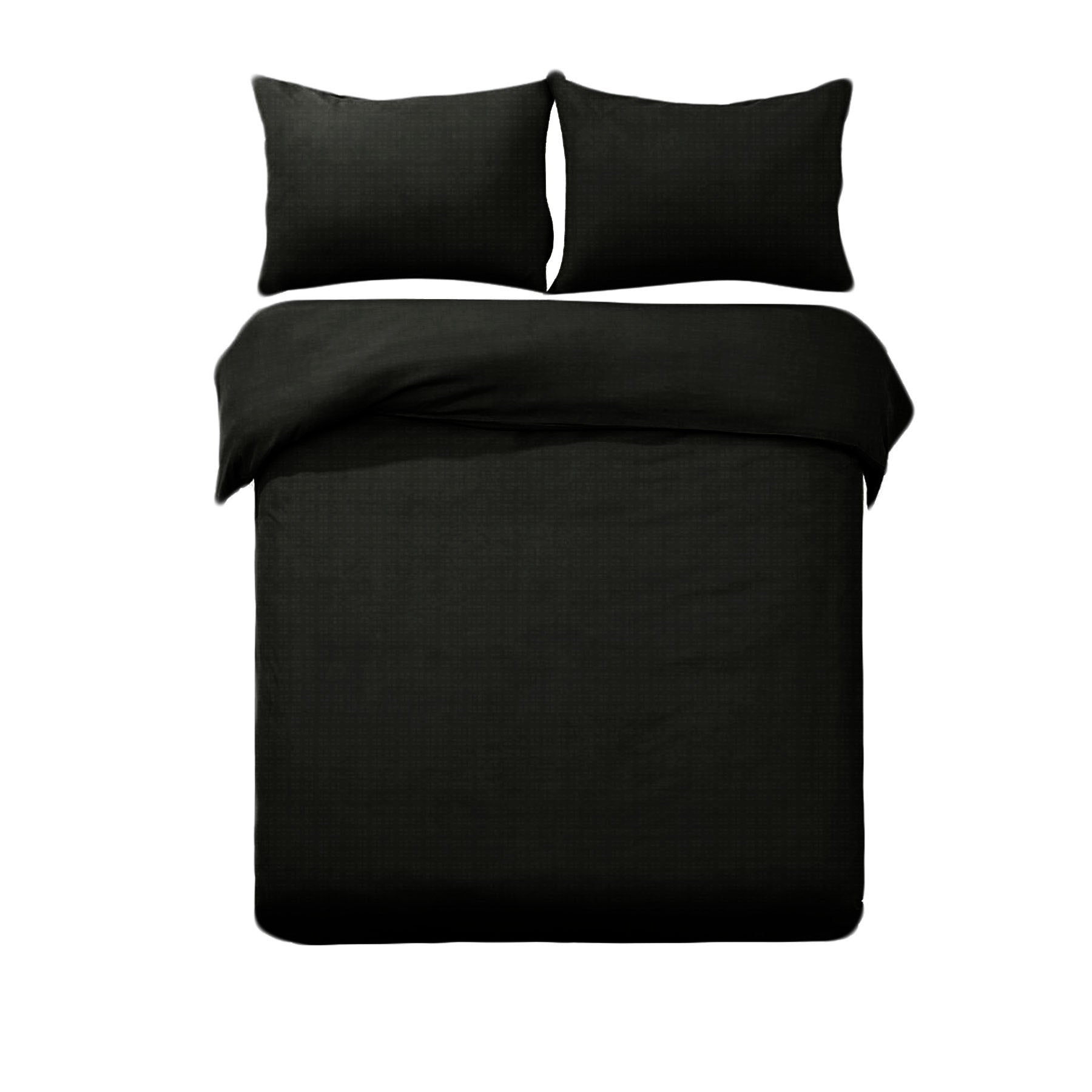 Designer Selection Denver Embossed Quilt Cover Set Black King - NuSea