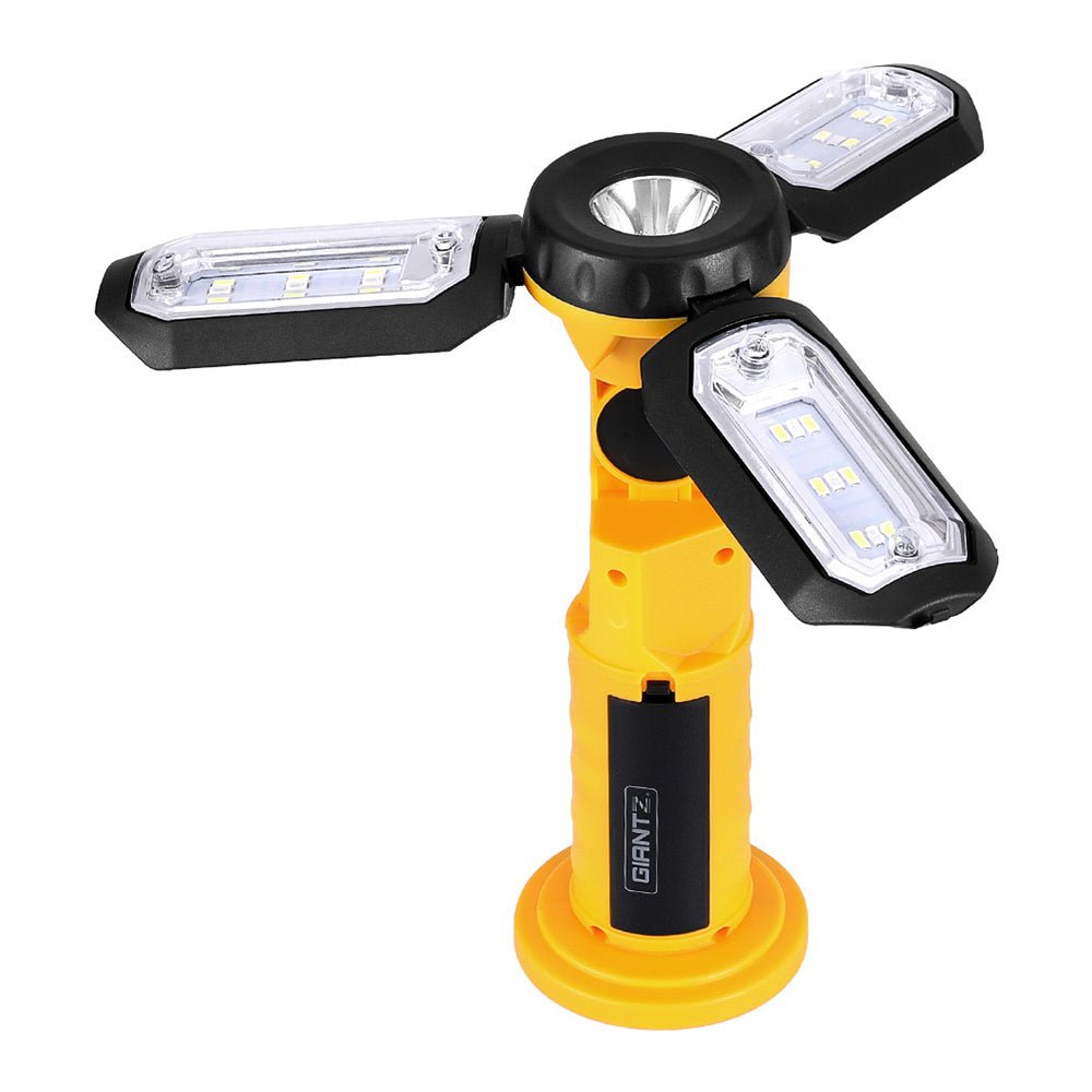 Giantz Work Light Rechargeable USB Cordless LED Lamp 90°Rotation Hook Folding - NuSea