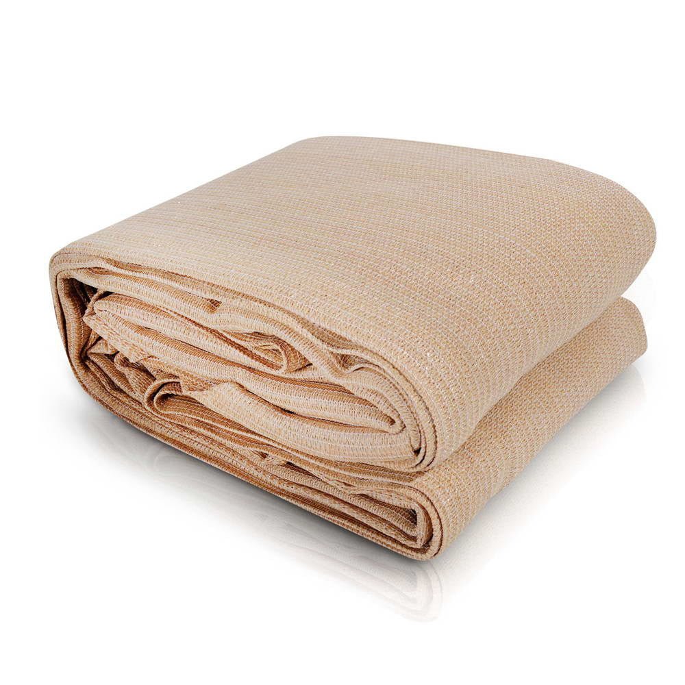 Instahut Shade Sail 2.5x3m Rectangle 280GSM 98% Sand Shade Cloth - NuSea