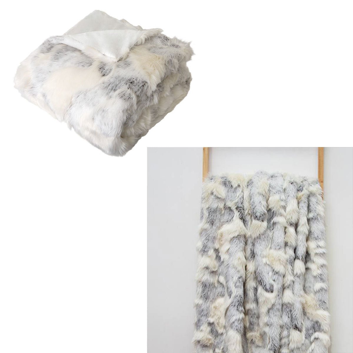 J Elliot Home Arctic Luxury Faux Fur Throw 130 x 160cm - NuSea