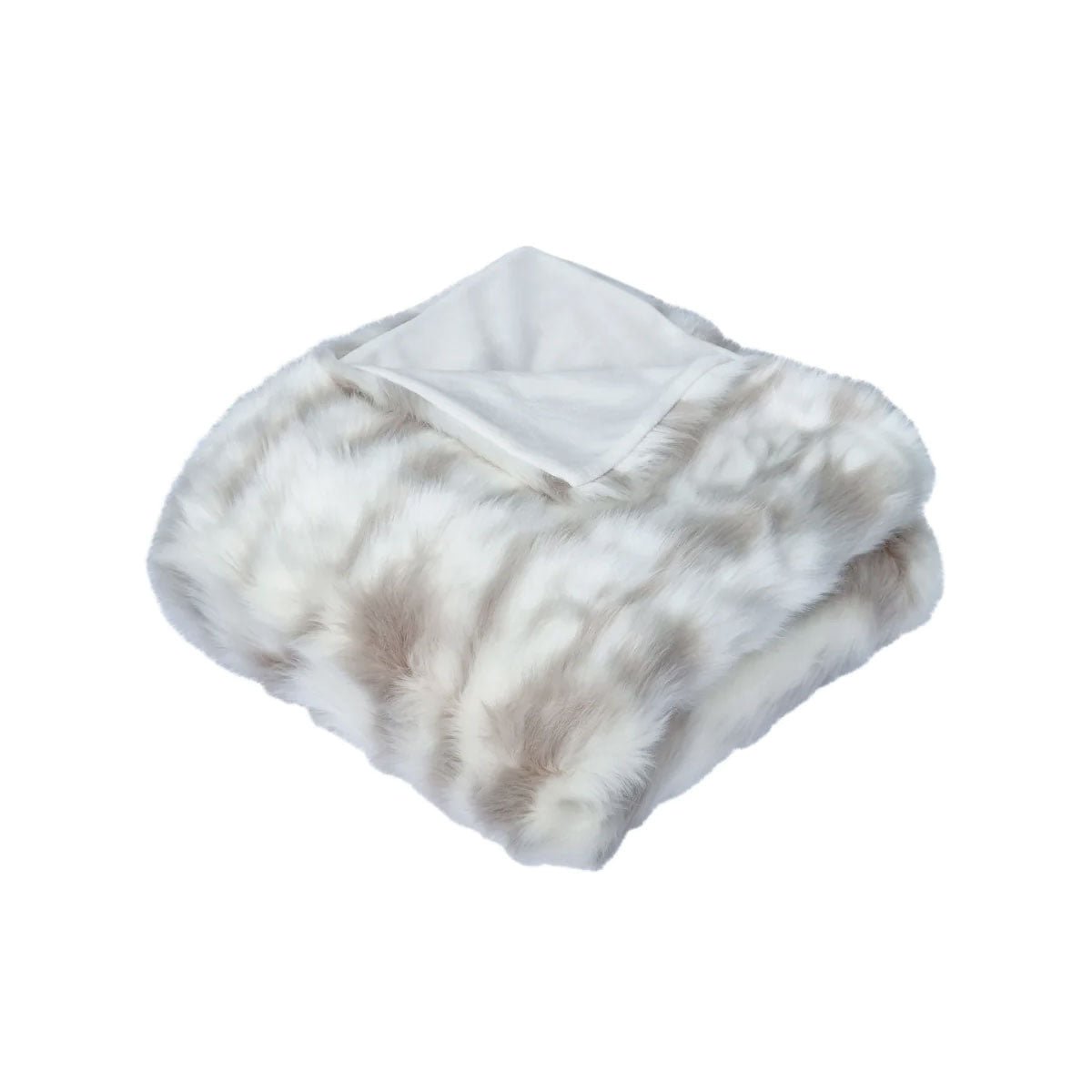 J Elliot Home Lynx Wild Cat Faux Fur Throw Rug 130 x 160cm - NuSea