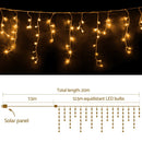 Jingle Jollys 12.5M Solar Christmas Lights Icicle String Light Warm White - NuSea
