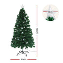 Jingle Jollys 1.2m Christmas Tree Optic Fibre LED Xmas tree Multi Colour - NuSea