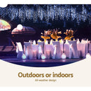 Jingle Jollys 20M Christmas Lights Icicle Light 800 LED Blue White Decor - NuSea