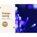 Jingle Jollys 20M Christmas Lights Icicle Light 800 LED Blue White Decor - NuSea