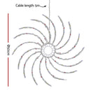 Jingle Jollys Christmas Lights 50cm Spin 128 LED Decorations - NuSea