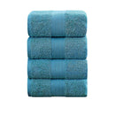 Linenland 4 Piece Cotton Bath Towels Set - Blue - NuSea
