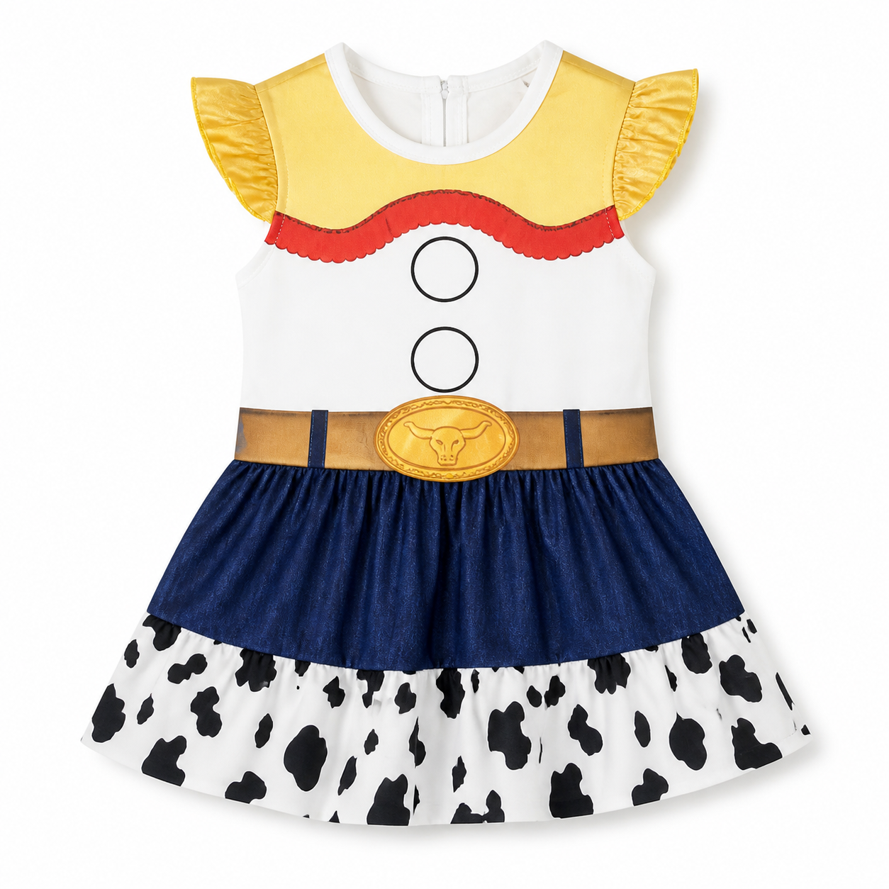Kids’ Cartoon Cowgirl Dress Costume white background product image