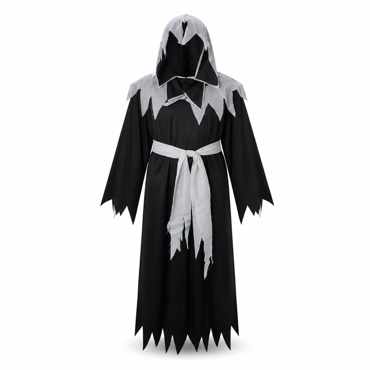 Kids’ Black & Grey Hooded Reaper Costume white background product image