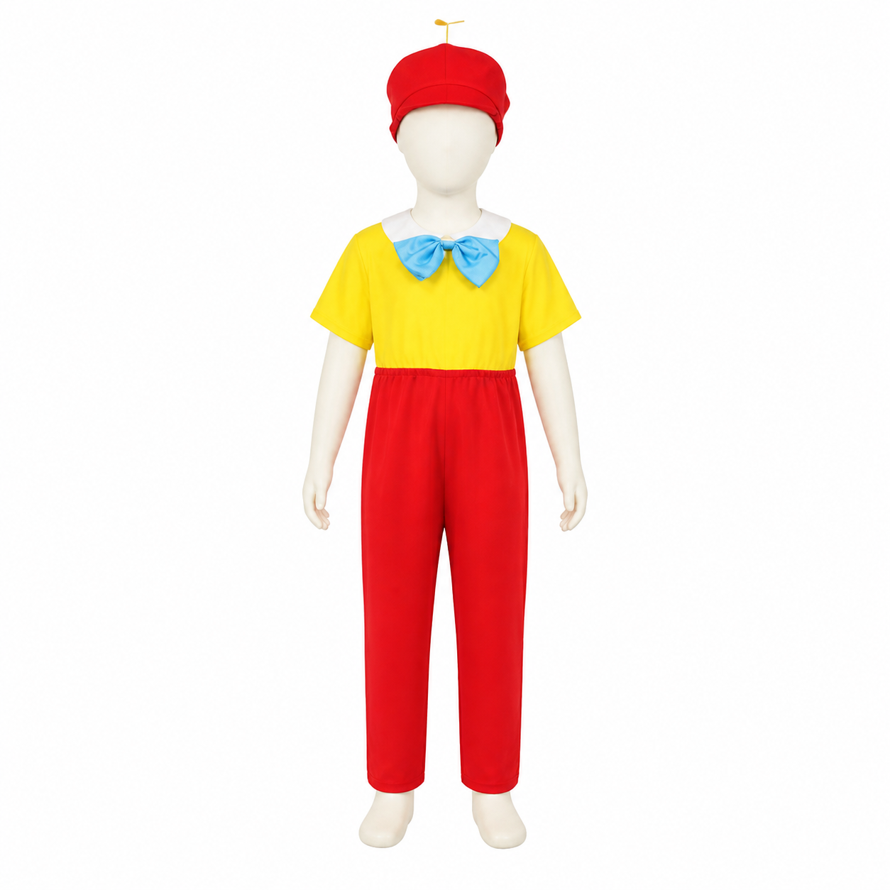 Kids’ Silly Boy Costume – Jumpsuit, Hat & Bow Tie white background product image
