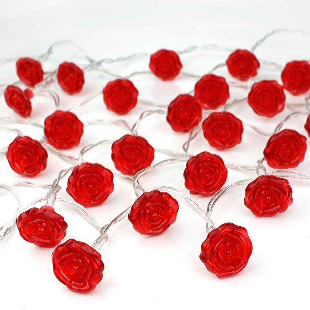 Red Rose battery string fairy light - party night light wedding decoration - NuSea