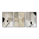 Wall Art 80cmx120cm Modern Abstract 3 Sets Black Frame Canvas - NuSea