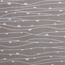 Weaves Coffee Easy Care Quilt Cover Set Queen - NuSea