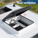 Weisshorn Caravan Roof Vent Hatch RV Skylight Motorhome Camper 350x350mm Black - NuSea