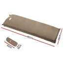 Weisshorn Self Inflating Mattress Camping Sleeping Mat Air Bed Single Coffee - NuSea