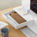 White Monitor Stand with Drawers - NuSea