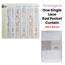 Yours to Love One Kensington White Lace Rod Pocket Curtain 300 x 213 cm - NuSea