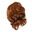 Copper auburn bob wig, cleaned white background