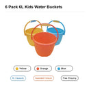 6L kids water buckets colour and capacity features