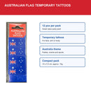 12 Pcs Australian Flag Temporary Tattoos - Australia Day Party Face & Body Stickers