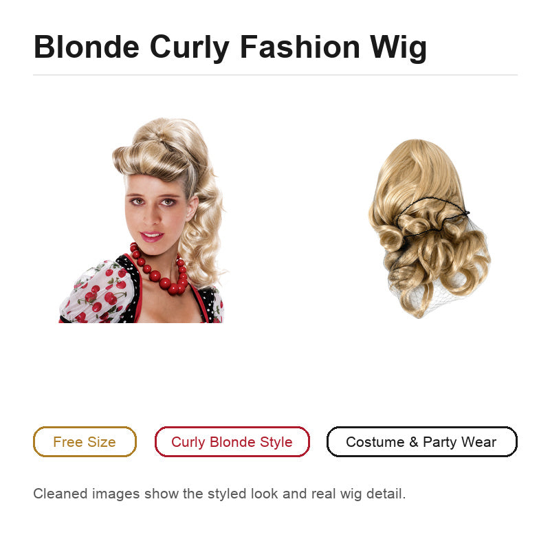 Blonde curly fashion wig feature image