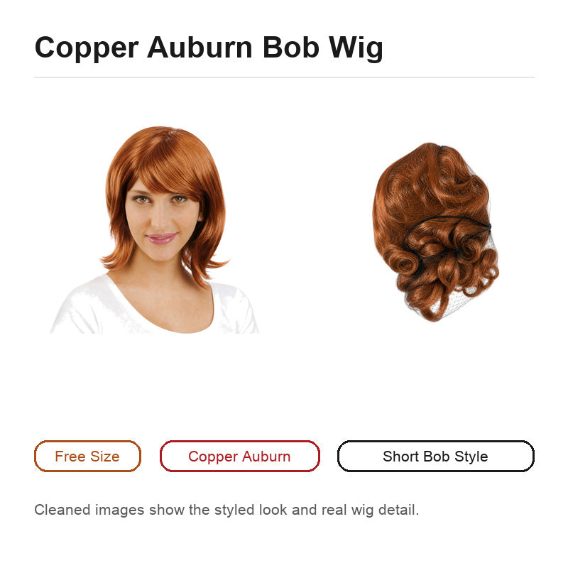 Copper auburn bob wig feature image using current SKU images