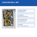 2 Pack Juggling Ball Set - 6 Soft Metallic Balls for Kids & Beginners