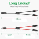 1 Pair Solar Connector Y Branch Parallel Adapter Cable Solar Panel Connectors Wire Plug Solar Panel - NuSea