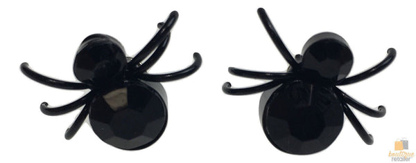 1 Pair SPIDER EARRINGS Halloween Fashion Ear Studs Scary Steel Piercing - NuSea