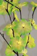 1 Set of 50cm H 20 LED Green Frangipani Tree Branch Stem Fairy Light Wedding Event Party Function Table Vase Centrepiece Tropical Decoration - NuSea