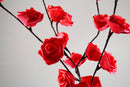 1 Set of 50cm H 20 LED Red Rose Tree Branch Stem Fairy Light Wedding Event Party Function Table Vase Centrepiece Decoration - NuSea