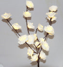 1 Set of 50cm H 20 LED White Rose Tree Branch Stem Fairy Light Wedding Event Party Function Table Vase Centrepiece Decoration - NuSea