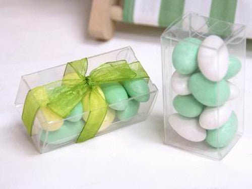 10 Pack of 5x8cm Clear PVC Plastic Folding Packaging Small rectangle/square Boxes for Wedding Jewelry Gift Party Favor Model Candy Chocolate Soap Box - NuSea